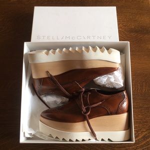 Stella McCartney Elyse Flatform, Brown Oxford